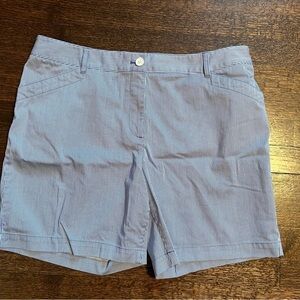 Talbots size 14 blue and white striped shorts